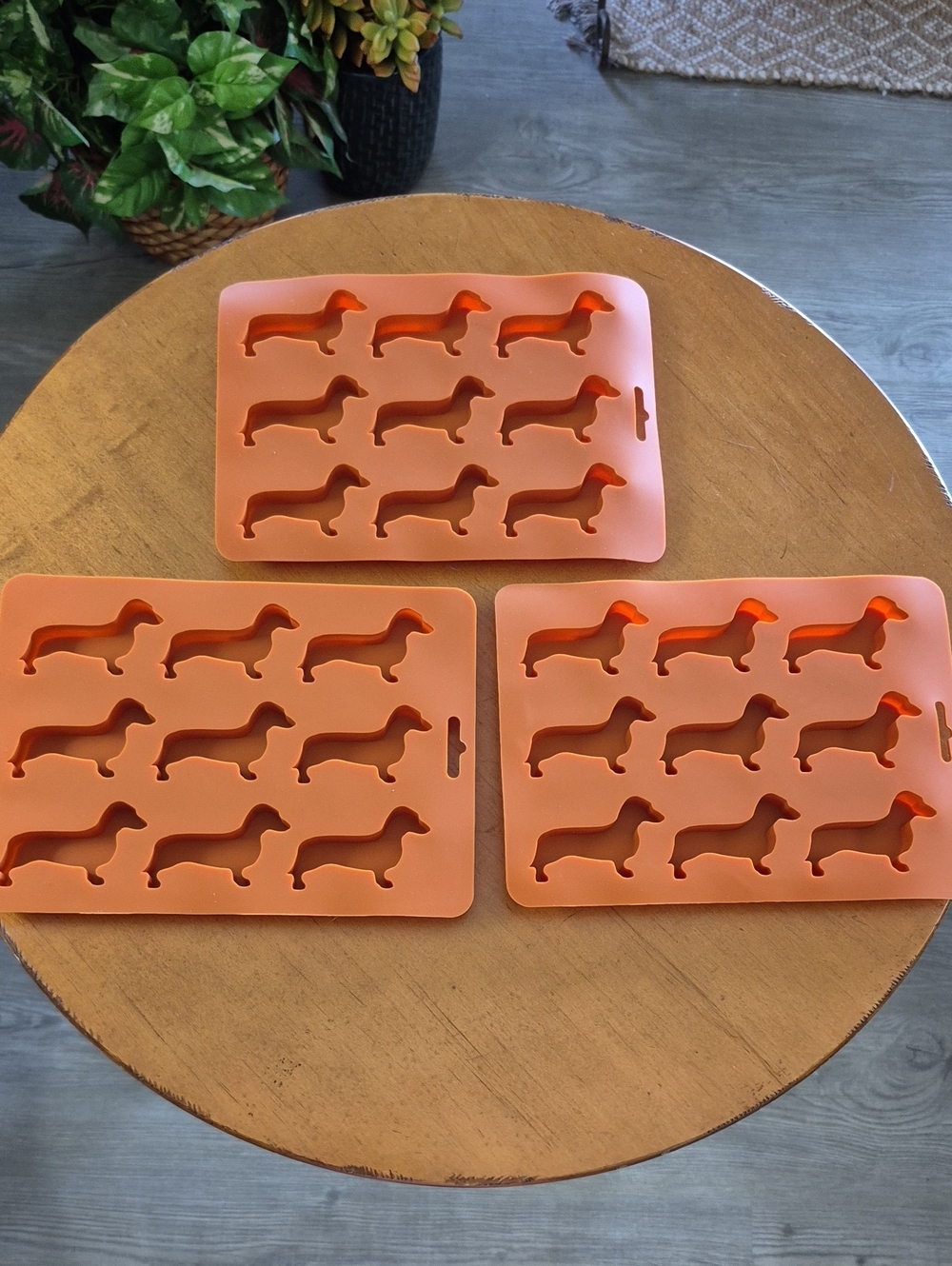Dachshund Silicone Ice Cube / Candy Molds - Set of 3. Each Makes 9 Cubes. NWOT